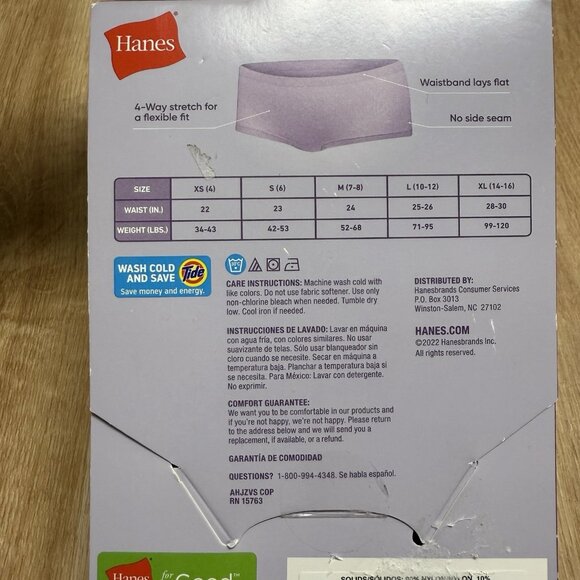 Hanes Girls Underwear 4 Pack Boy Shorts Seamless Comfort Size S Tagless Stretch - Picture 4 of 5
